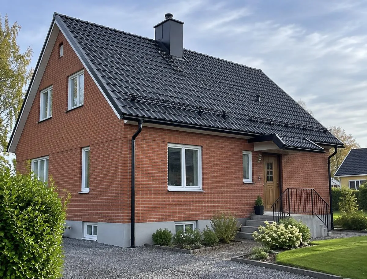Komplett takbyte med svarta betongpannor – Göteborg